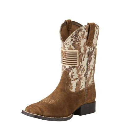 Ariat Western: Patriot Botas Western Niños - Marrones / Camuflaje (BXQFI6209)